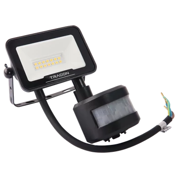 TRACON LED fényvető SAMSUNG chippel, mozgásérzékelős, 220-240V AC, 10W, 4000K, IP65, 1000lm, EEI=F (RSMDSM10W)