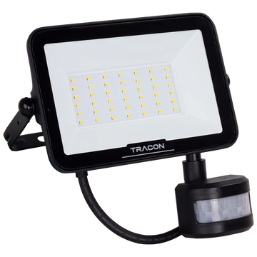 TRACON LED fényvető SAMSUNG chippel, mozgásérzékelős, 220-240V AC, 30W, 4000K, IP65, 3000lm, EEI=F (RSMDSM30W)