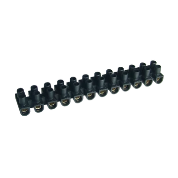TRACON Flexibilis nyomólemezes sorozatkapocs, H profil, 12 tag, fekete, 2,5mm2, 450VAC, 16A, PP (SF3A-H-L)