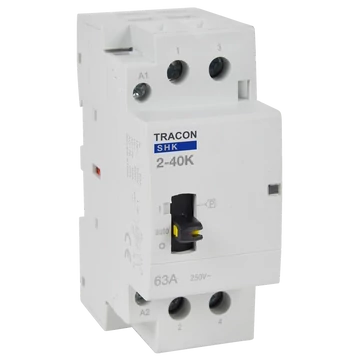 TRACON Installációs kontaktor, 230V AC, 50Hz, 2 Mod, 2xNO, AC1/AC7a, 40A (SHK2-40K)
