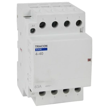 TRACON Installációs kontaktor, 230V AC, 50Hz, 3 Mod, 4xNO, AC1/AC7a, 40A (SHK4-40)