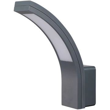 TRACON Fali lámpatest, ívelt forma, antracit, 230 VAC, 15 W, 4500K, IP54, 1100lm, EEI=G (SLIBA15W)