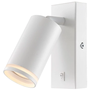 TRACON Oldalfali állítható spot lámpatest, fehér, kapcsolóval, 100-240VAC, 50Hz, 1xGU10, max.35W (SPGU10LFW)