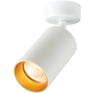 TRACON Mennyezeti állítható spot lámpatest, fehér, arany reflektor, 100-240VAC, 50Hz, 1xGU10, max.35W (SPGU10MA1GW)