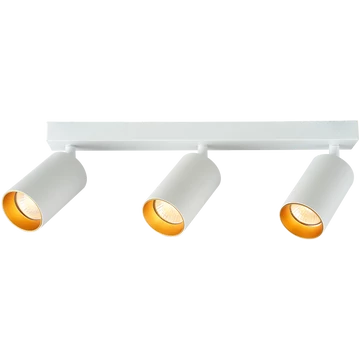 TRACON Mennyezeti állítható spot lámpatest, fehér, arany reflektor,100-240VAC, 50Hz, 3xGU10, max.3x35W (SPGU10MA3GW)
