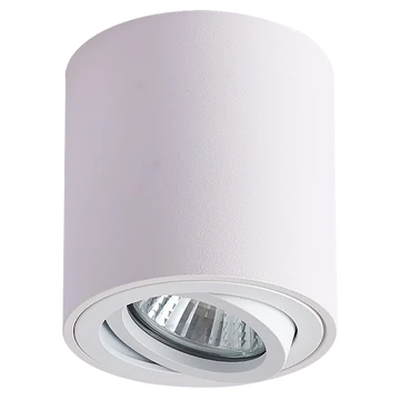 TRACON Mennyezeti spot lámpatest, hengeres, dönthető, fehér, 100-240VAC, 50Hz, 1xGU10, max.35W (SPGU10MDW)
