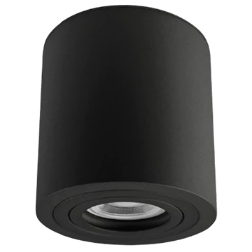 TRACON Mennyezeti védett spot lámpatest, hengeres, fekete, 100-240VAC, 50Hz, 1xGU10, max.35W, IP44 (SPGU10MIPB)