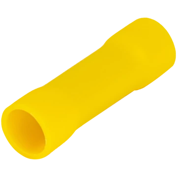 TRACON Szigetelt toldóhüvely, ónozott elektrolitréz, sárga, 6mm2, (L=27mm, d1=4,1mm), PVC (STH)