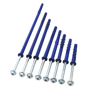 TRACON Peremes dübel, hatlapfejű peremes csavarral, M10x80mm, PA6.6 (T10080P)