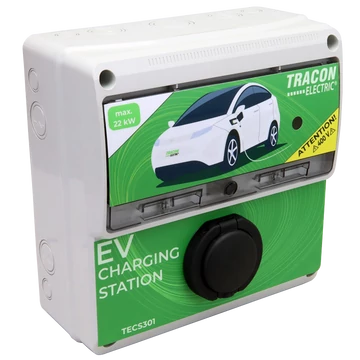 TRACON E-AUTÓ TÖLTŐÁLLOMÁS 22kW, 3x32A/400V 22kW TYPE2 (TECS301)