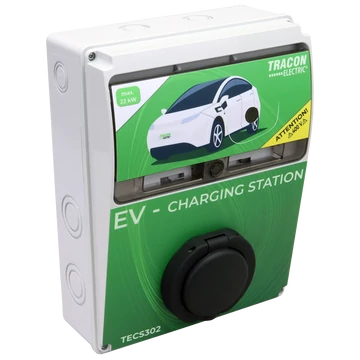 TRACON E-AUTÓ TÖLTŐÁLLOMÁS 22kW, 3x32A/400V 22kW TYPE2 (TECS302)