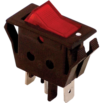 TRACON Készülékkapcsoló, BE-KI, piros-világító, 16(6)A, 250V AC (TES-11)