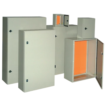 TRACON Fém elosztószekrény, acél, szürke, HxWxD = 600x600x300mm, IP55 (TFE606030)