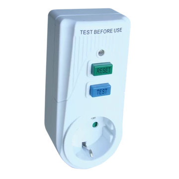 TRACON Áram-védőkapcsolós adapter, oldalsó védőérintkezővel, 16A, 30mA, 1.5kA, IP40, A / AC (TFGA-1)