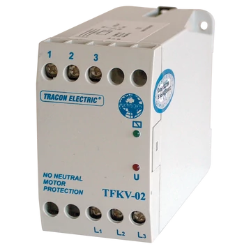 TRACON Védőrelé, feszültségfigyelő 3 vezetékes rendszerhez, 3x400V AC ( 0,7-1,2)xUn fix, 5A/250V AC (TFKV-02)
