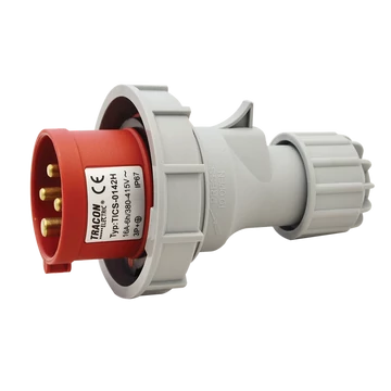 TRACON Ipari csatlakozó dugó, fokozott védelemmel, 16A, 400V, 3P+E, 6h, IP67 (TICS-0142H)