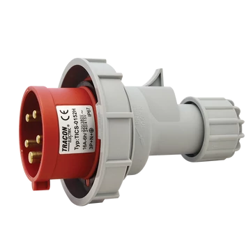 TRACON Ipari csatlakozó dugó, fokozott védelemmel, 16A, 400V, 3P+N+E, 6h, IP67 (TICS-0152H)