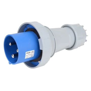 TRACON Ipari csatlakozó dugó, fokozott védelemmel, 125A, 250V, 2P+E, 6h, IP67 (TICS-043)