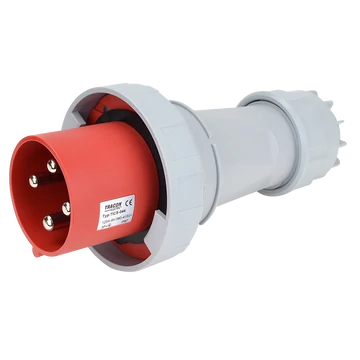 TRACON Ipari csatlakozó dugó, fokozott védelemmel, 125A, 400V, 3P+E, 6h, IP67 (TICS-044)