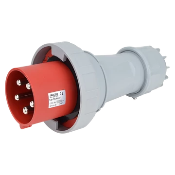 TRACON Ipari csatlakozó dugó, fokozott védelemmel, 125A, 400V, 3P+N+E, 6h, IP67 (TICS-045)