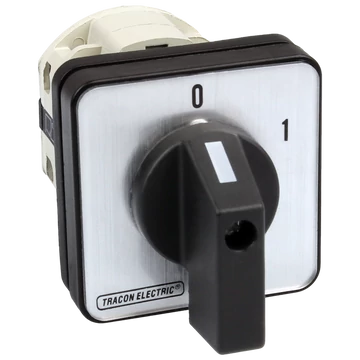 TRACON Kézikapcsoló, BE-KI, 400V, 50Hz, 20A, 4P, 5,5kW, 48x48mm, 60° (TK-206/4)
