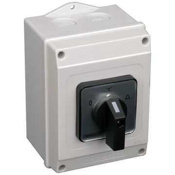 TRACON Tokozott közvetlen Y-D motorkapcsoló, 400V, 50Hz, 25A, 7,5kW, 48x48mm, IP65 (TKM-25/CT65)