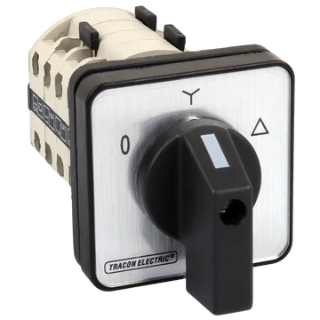 TRACON Közvetlen Y-D motorkapcsoló segédérintkezővel, 400V, 50Hz, 63A, 18,5kW, 64x64mm (TKM-63/C-S)