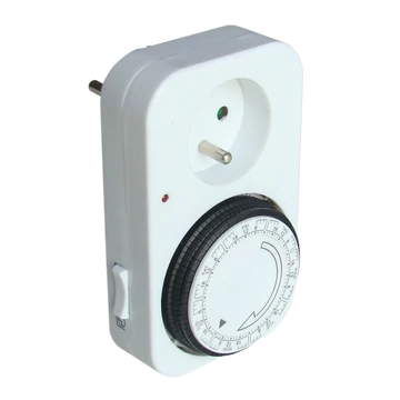 TRACON Dugaszolható napi kapcsolóóra, elektromechanikus, csapos, 230V, 16A, IP20 (TKO-DNF)