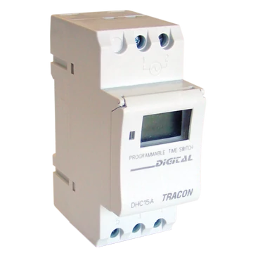 TRACON Sorolható kapcsolóóra, heti, elektronikus, többfunkciós, 230V, 16(4) A (TKO-HE)