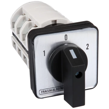 TRACON Választókapcsoló, 1-0-2, 400V, 50Hz, 20A, 2x3P, 5,5kW, 48x48mm, 60° (TKV-206/3)