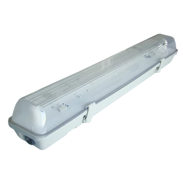 TRACON Fénycsöves védett lámpatest elektronikus előtéttel, 230V, 50Hz, T8, G13, 1x36 W, IP65, ABS/PC, A2 (TLFV-136E)