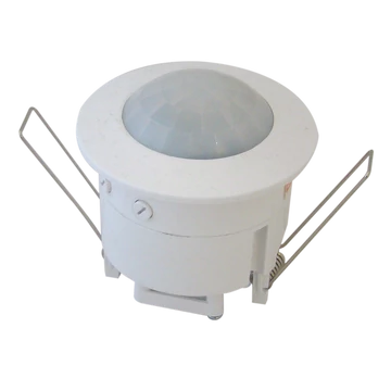 TRACON Mozgásérzékelő, álmenyezetbe szerelhető, fehér, 230V, 50Hz, 360°, 3-2000lux, 10s-15min, IP20 (TMB-061)