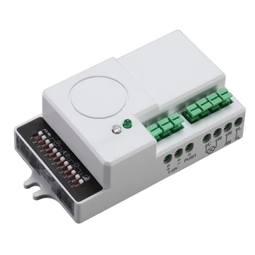TRACON Mozgásérzékelő, radaros, lámpatestekbe, szabályozható fényerő, 230V, 50 Hz, 5,8GHz, 360°, 2-8m, 5s-30min, 2-2000lux (TMB-L01DIMM)