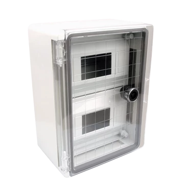 TRACON Műanyag elosztószekrény maszkos átlátszó ajtóval, 2x6mod, HxWxD = 280x210x130mm, IP65, IK10, 1000V AC/DC (TME282113MT)