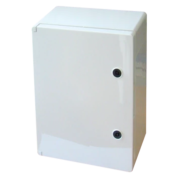 TRACON Műanyag elosztószekrény, HxWxD = 400x300x165mm, IP65, IK10, 1000V AC/DC, RAL7035 (TME403017)