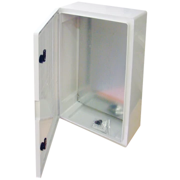 TRACON Műanyag elosztószekrény, HxWxD = 600x400x200mm, IP65, IK10, 1000V AC/DC, RAL7035 (TME604020)