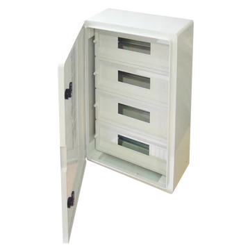 TRACON Műanyag elosztószekrény maszkos, 4x17 mod, HxWxD = 600x400x200mm, IP65, IK10, 1000V AC/DC (TME604020M)