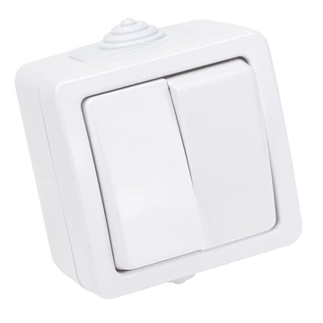 TRACON Falon kívüli 2-áramkörös kapcsoló, 10AX/250VAC, IP54, (2x101) (TR-PH05-2)