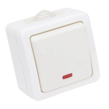 TRACON Falon kívüli 1-áramkörös kapcsoló, jelzőfénnyel, 10AX/250VAC, IP54, (101) (TR-PH05L)