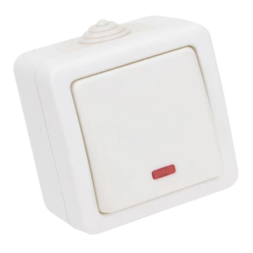 TRACON Falon kívüli váltókapcsoló, jelzőfénnyel, 10AX/250VAC, IP54,(106) (TR-PH06L)