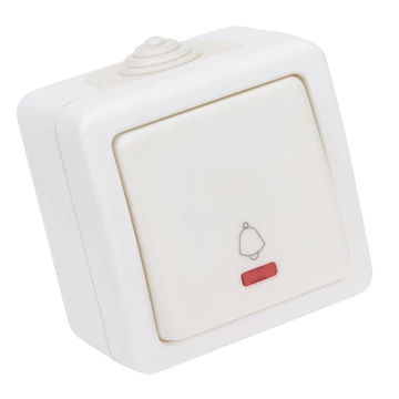 TRACON Falon kívüli csengőnyomó, jelzőfénnyel, 10AX/250VAC, IP54, (N101) (TR-PH07L)
