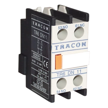 TRACON Homlokoldali segédérintkező TR1D/F és TR1E kontaktorokhoz, 230V, 50Hz, 2A, 2xNC (TR6DN02)