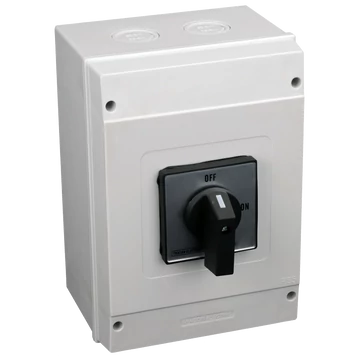 TRACON Tokozott szakaszoló kapcsoló, 400V, 50Hz, 80A, 3P, 22kW, 64x64mm, IP65 (TS-80/3T65)