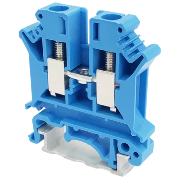 TRACON Nullavezető ipari sorozatkapocs, csavaros, sínre, kék, 0,2-6mm2, 800VAC, 57A (TSKA6-K)