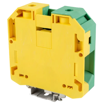 TRACON Védővezető ipari sorozatkapocs, csavaros, sínre, zöld/sárga, 1000V 230A 25-95 mm2 (TSKA95JD)