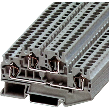TRACON Emeletes ipari sorozatkapocs, rugós, sínre, kék, 0,14-1,5mm2, 500VAC, 17,5A (TSKB1/EK)