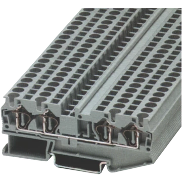TRACON Négykapcsos ipari sorozatkapocs, rugós, sínre, kék, 0,2-4mm2, 800VAC, 40A (TSKB4/4K)