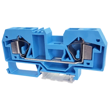 TRACON Nullavezető ipari sorozatkapocs, rugós, sínre, kék, 800V 76A 0.2-16 mm2 2P (TSKC16-K)