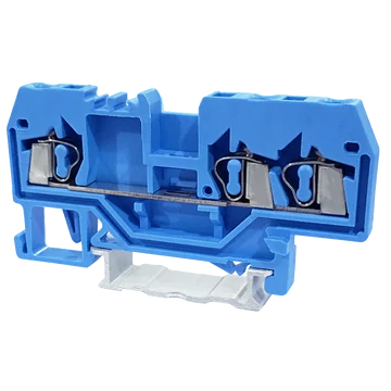 TRACON Nullavezető ipari sorozatkapocs, rugós, sínre, kék, 800V 24A 0.08-2.5 mm2 3P (TSKC2,5/3-K)