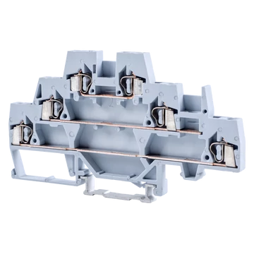 TRACON Emeletes ipari sorozatkapocs,rugós, sínre, szürke, 500V 20A 0.08-2.5 mm2 6P (TSKC2,5EE)